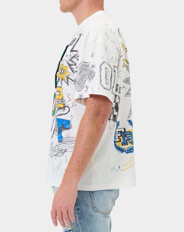 All Over Doodling Tee - White