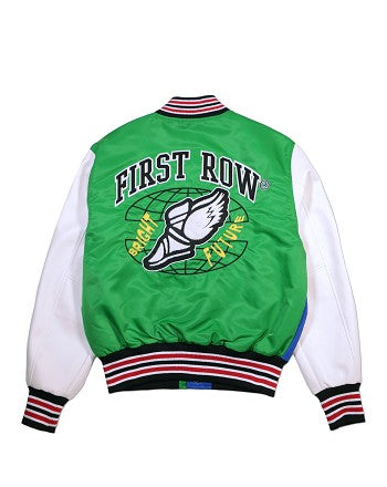 Bright Future Green Letterman Varsity Jacket