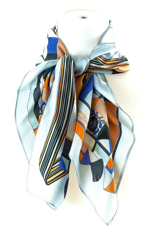 Modern Art Real Silky Feel Square Scarf