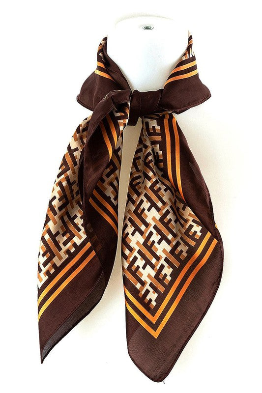 F T Real Silky Feel Square Scarf