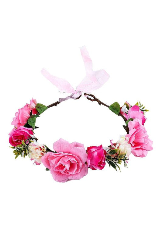 Boho Flower Floral Crown Wreath S15