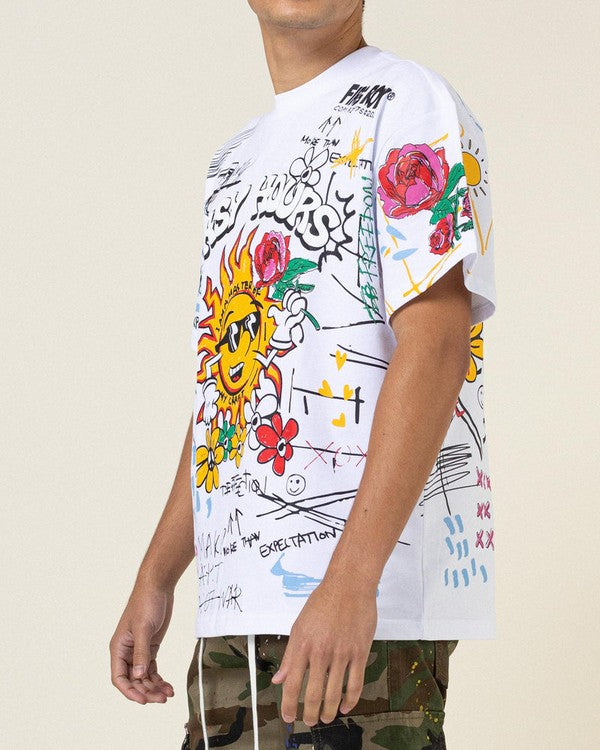 All Over Graphic Tee - White