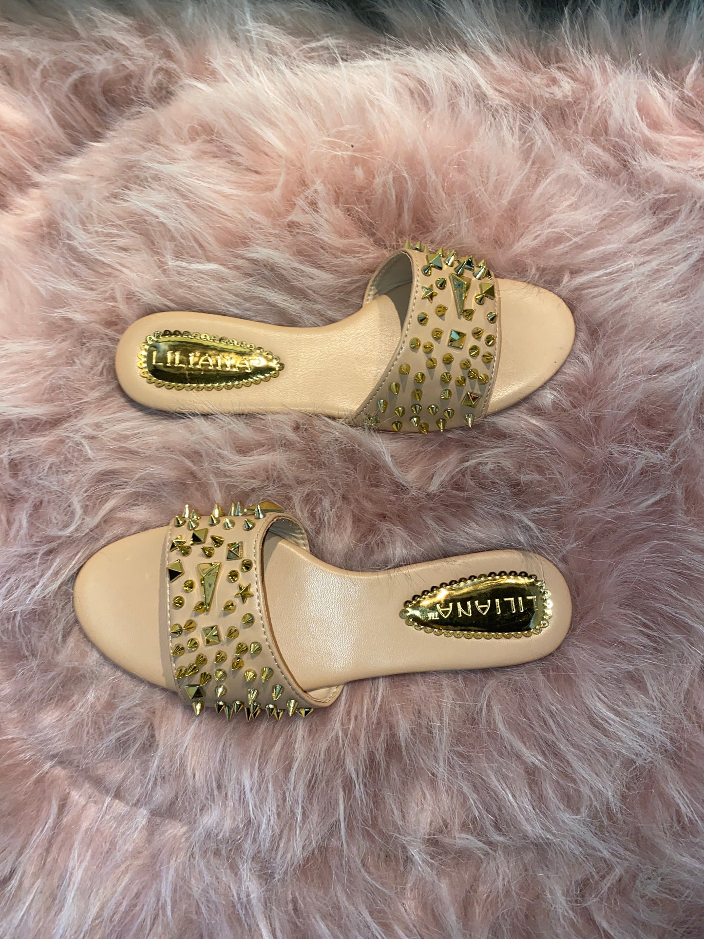 Nude Spike Sandals