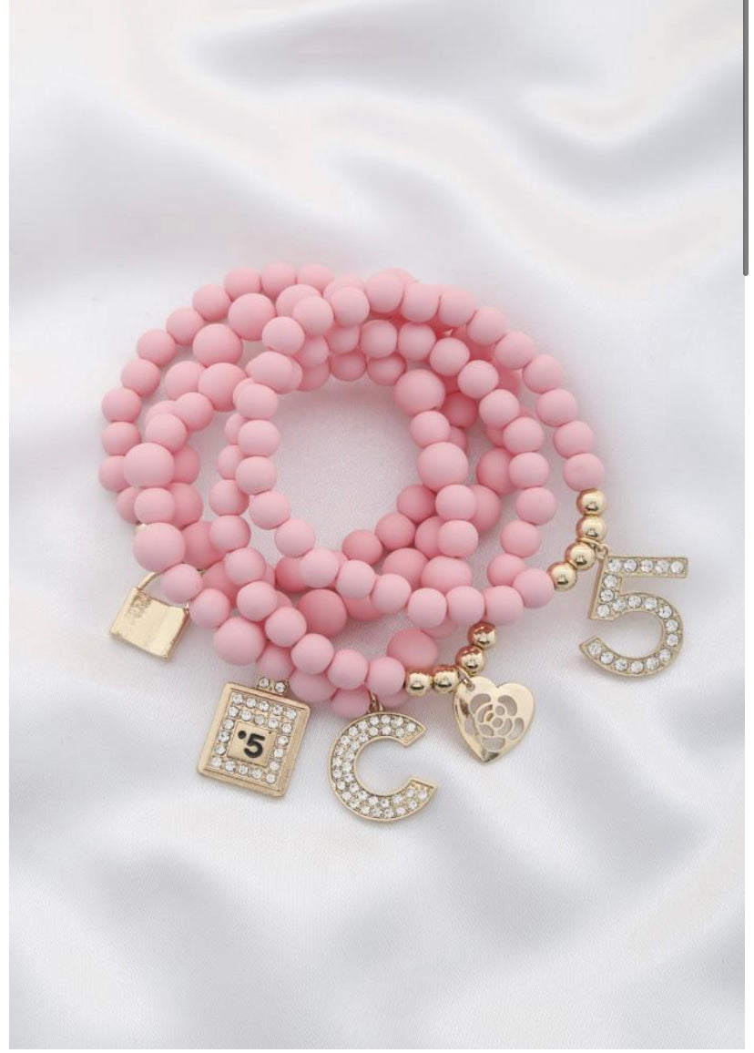 Perfume Charm Bracelet Set